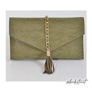 Envelope Style Clutch Olive